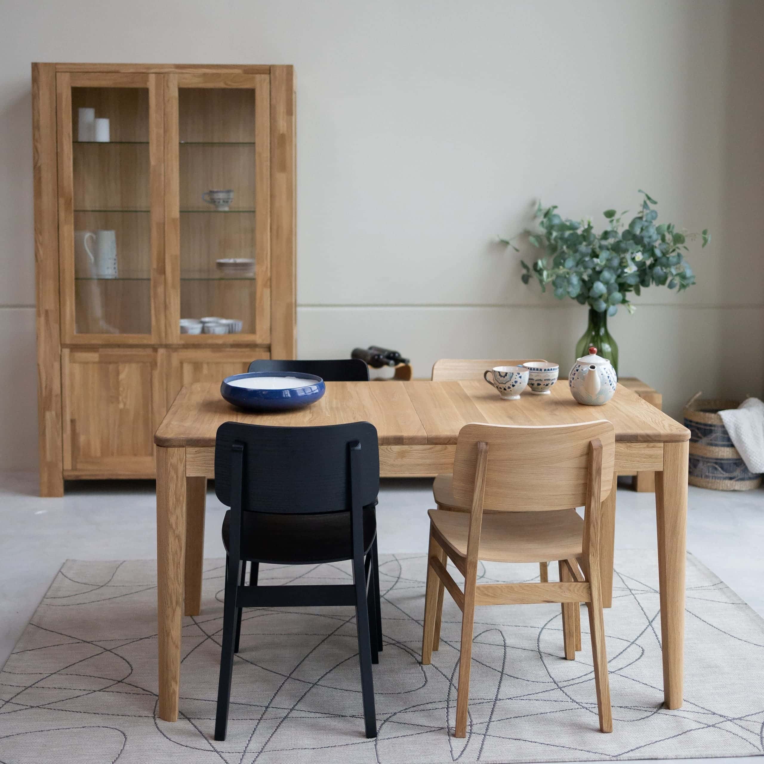 Table à manger rectangulaire extensible en bois massif de chêne Kodama - VESKOR - Image 4