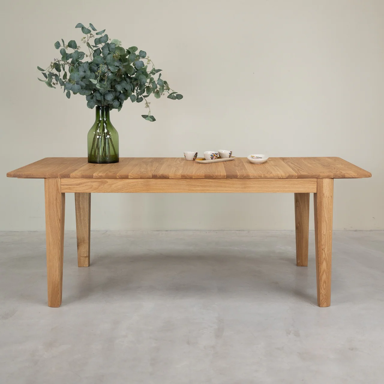 Table à manger rectangulaire extensible en bois massif de chêne Kodama - VESKOR - Image 7