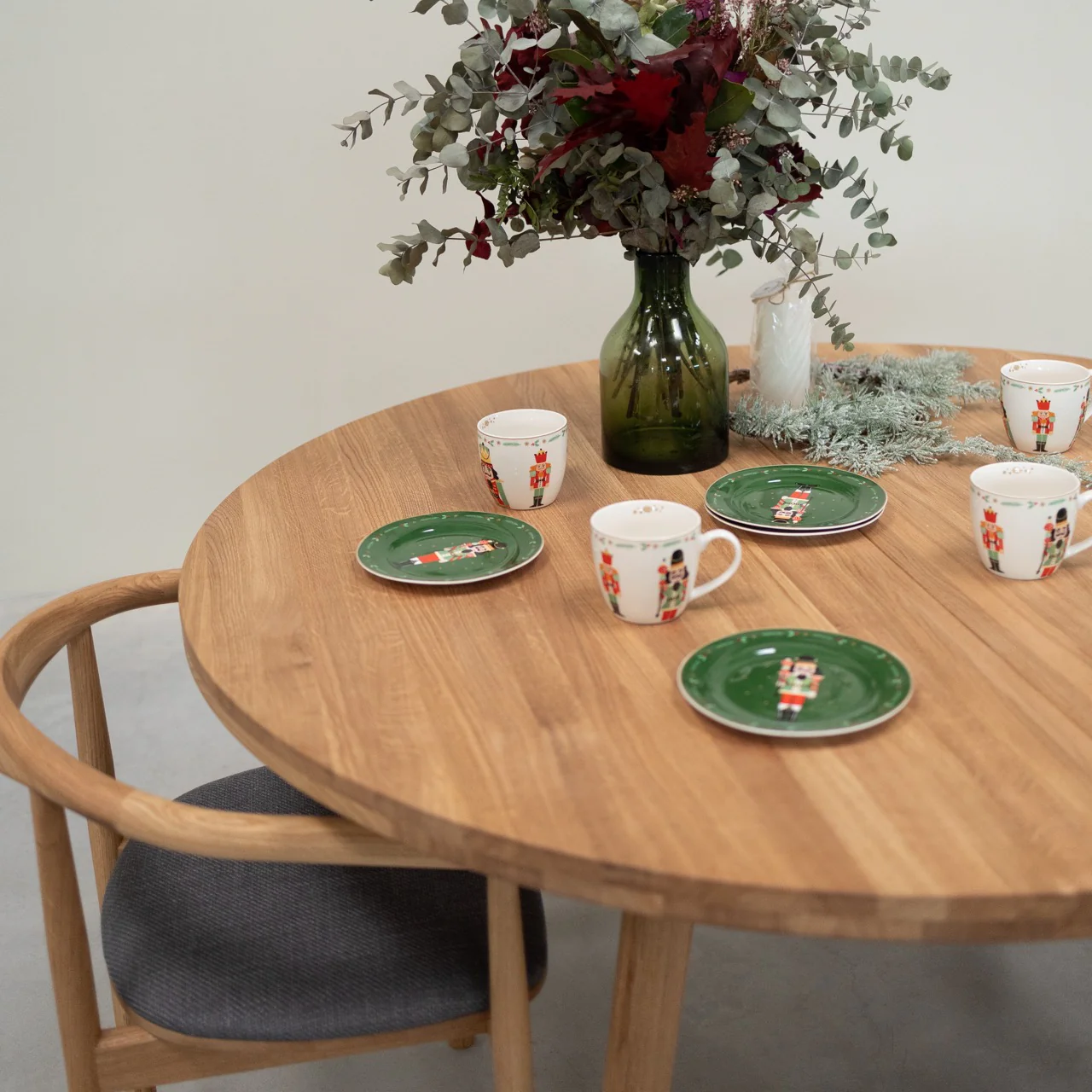 Table à manger ronde extensible en bois massif de chêne Léa - VESKOR - Image 18