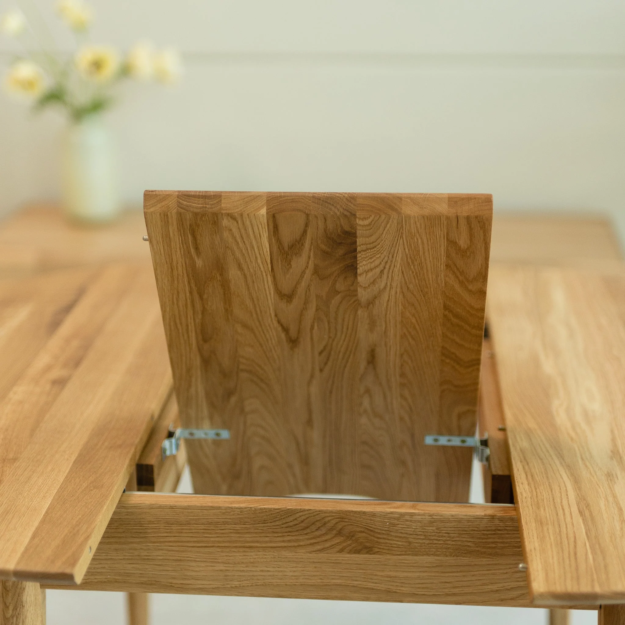 Table à manger ronde extensible en bois massif de chêne Malmo - VESKOR - Image 4