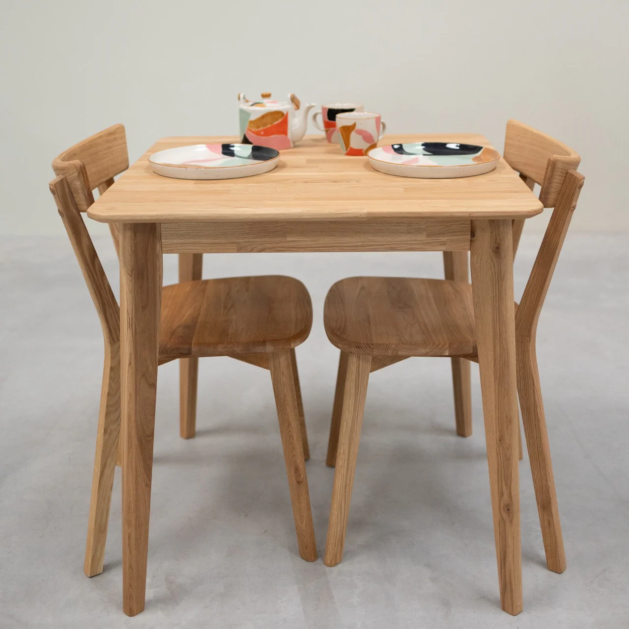 Table à manger carré en bois massif de chêne Gustaf - VESKOR - Image 7