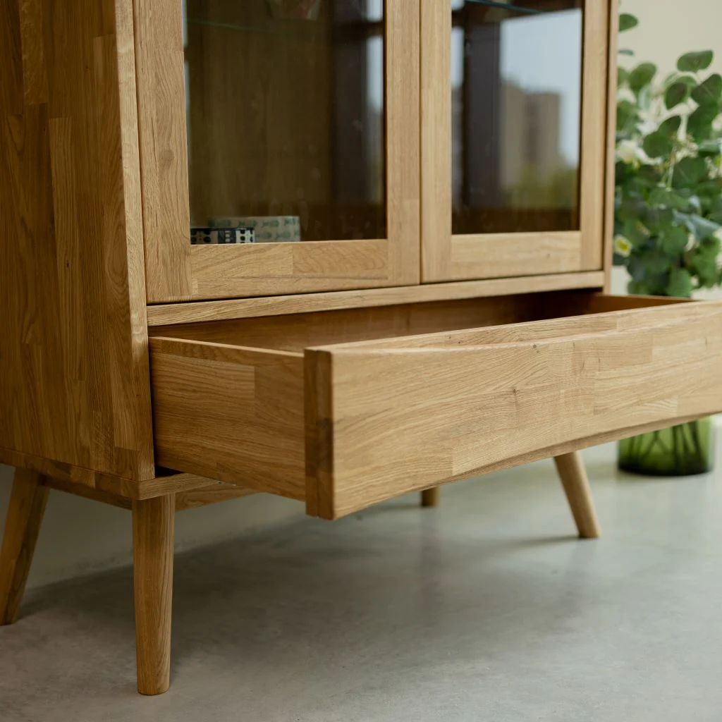 Vitrine en bois massif de chêne Malmo - VESKOR - Image 12