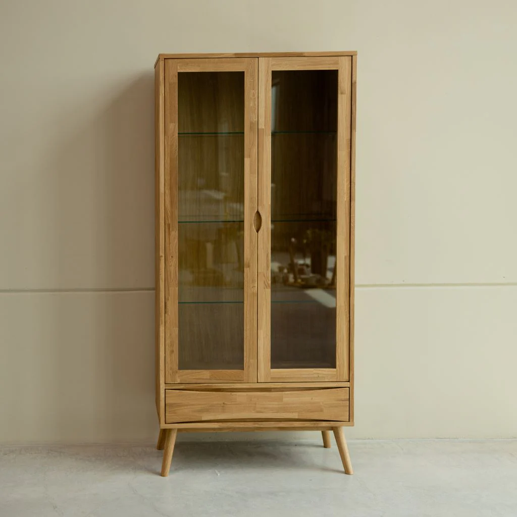 Vitrine en bois massif de chêne Malmo - VESKOR - Image 5