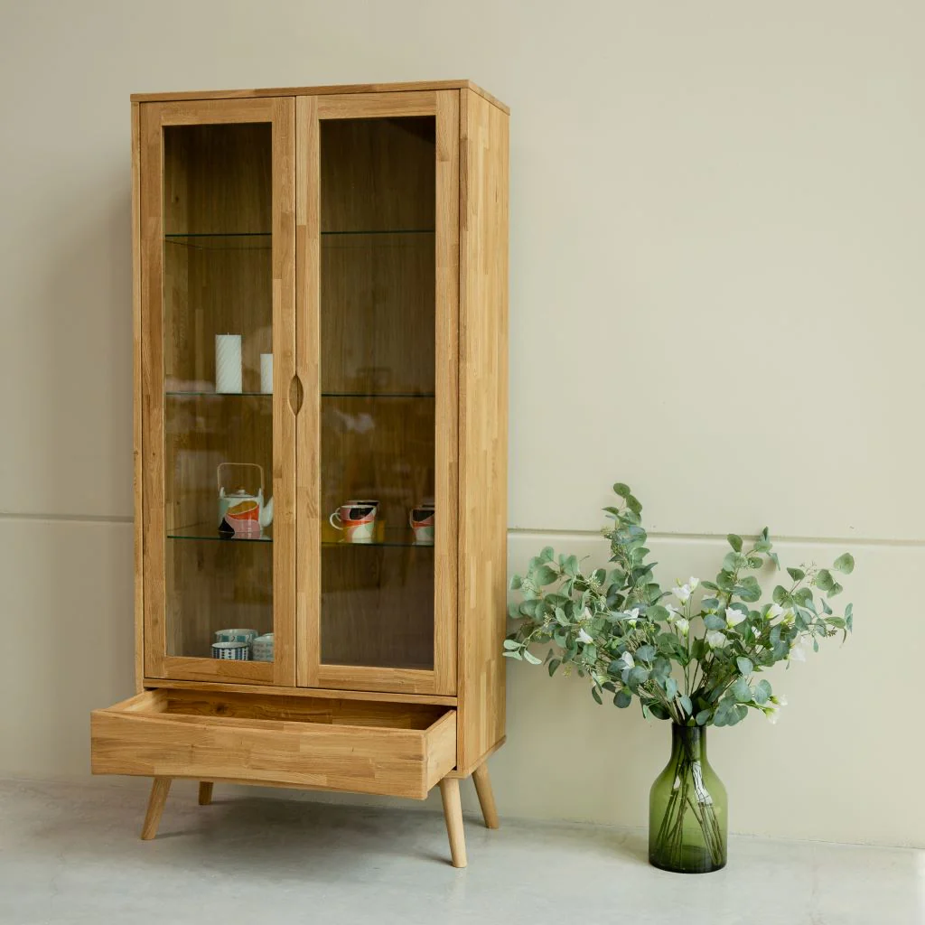 Vitrine en bois massif de chêne Malmo - VESKOR - Image 7