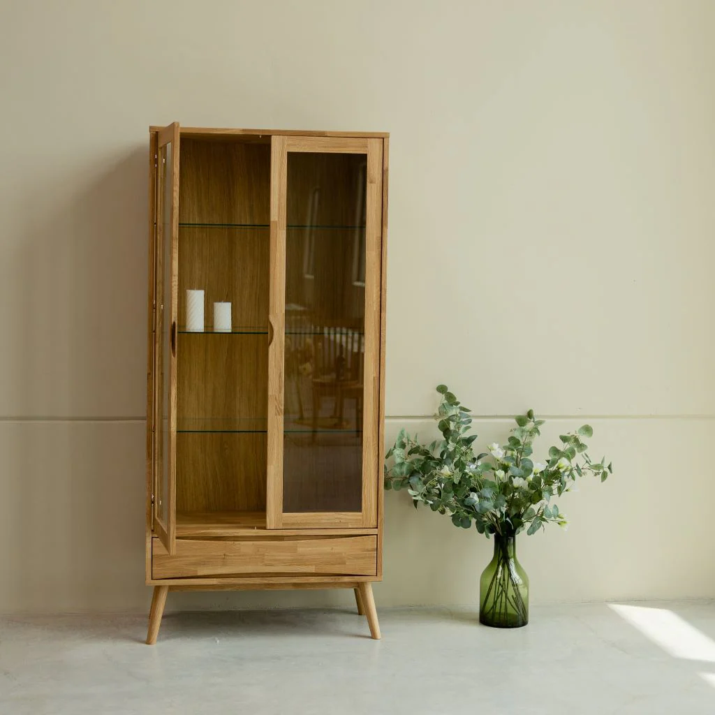 Vitrine en bois massif de chêne Malmo - VESKOR - Image 8