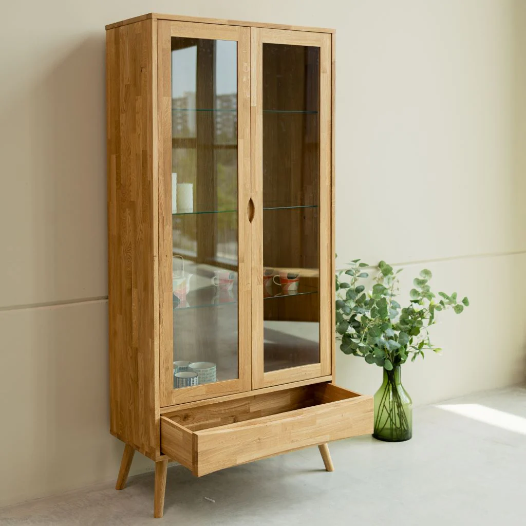 Vitrine en bois massif de chêne Malmo - VESKOR - Image 9